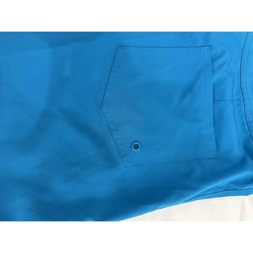 Mossimo Supply Co Men Board Short 38 Blue Drawstring Mid Rise Lightweight Beach